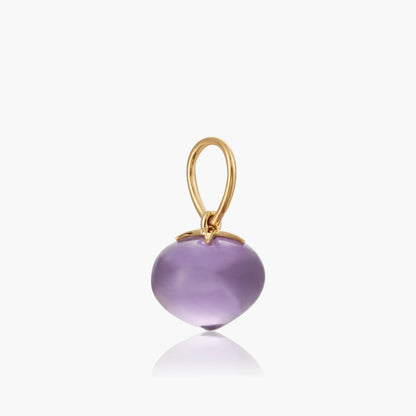 Amethyst Soul Drop pendants in 14ct yellow gold, Small
