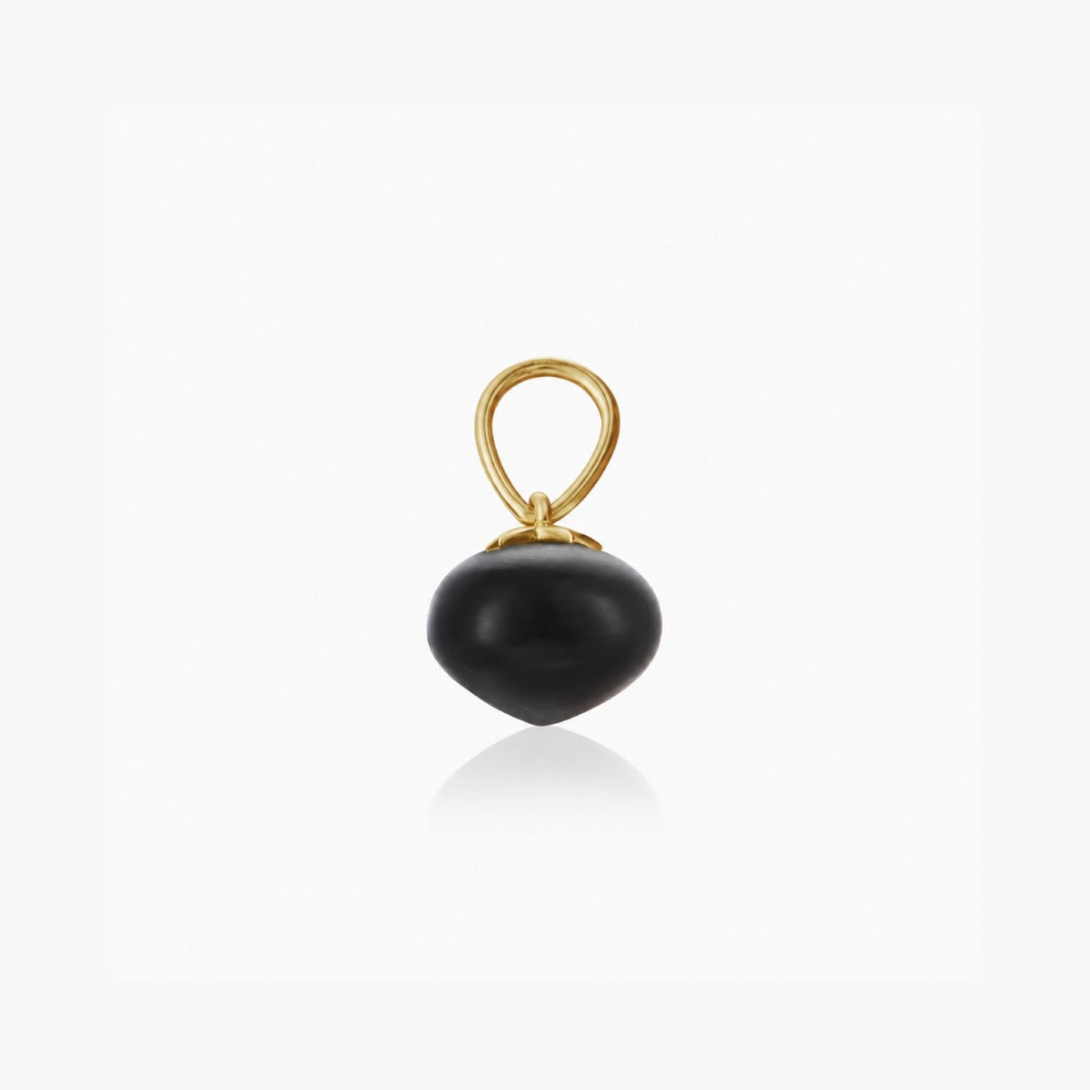 Black Onyx Soul Drop pendants in 14ct yellow gold, Small