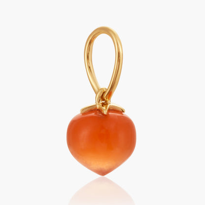Carnelian Soul Drop pendants in 14ct yellow gold, Small
