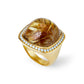 Magic Wish 18ct Yellow Gold, Diamond & Rutile Quartz Ring