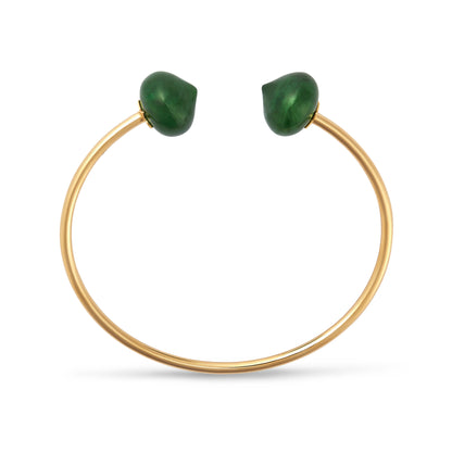 Magic Wish 18ct Yellow Gold Jade Bangle