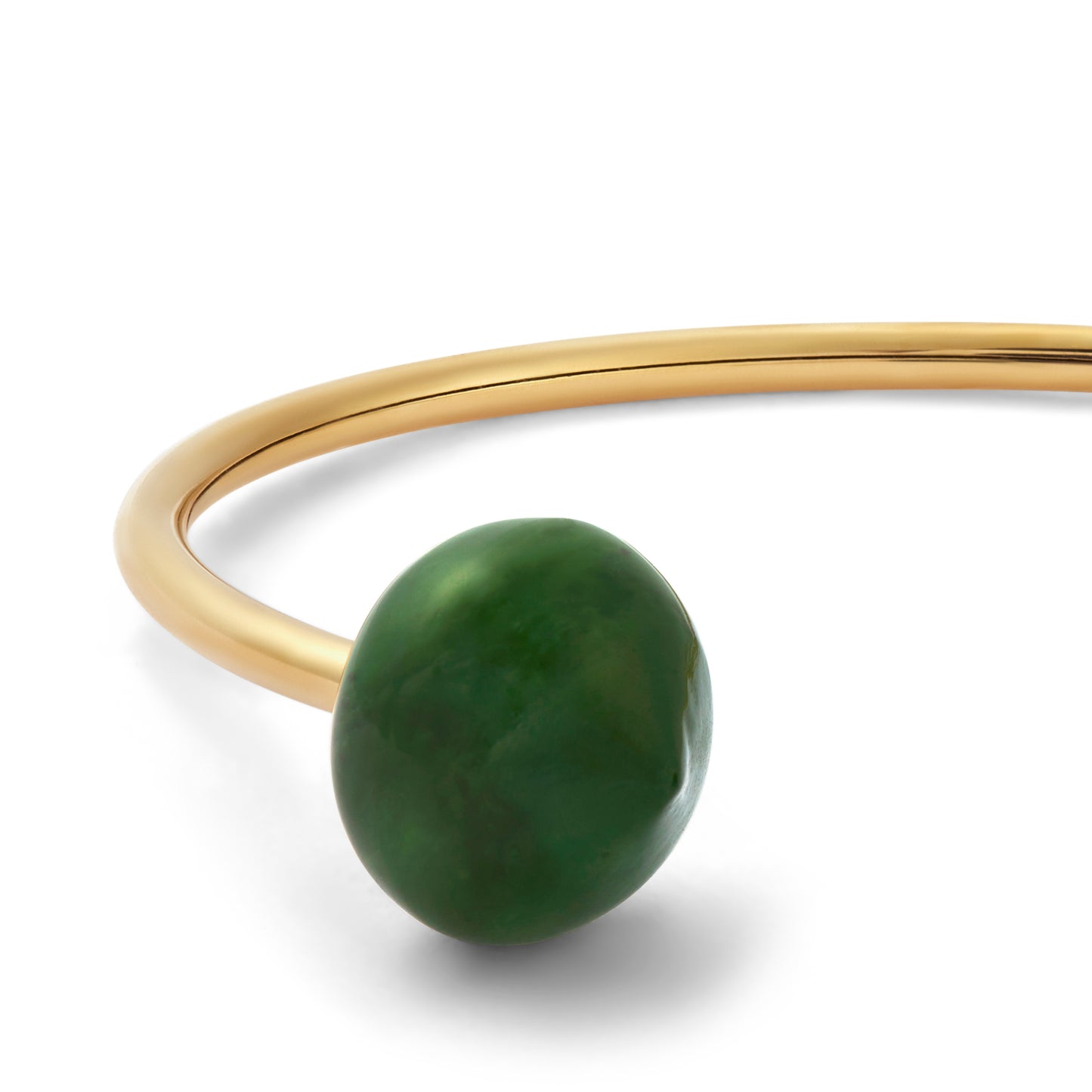 Magic Wish 18ct Yellow Gold Jade Bangle