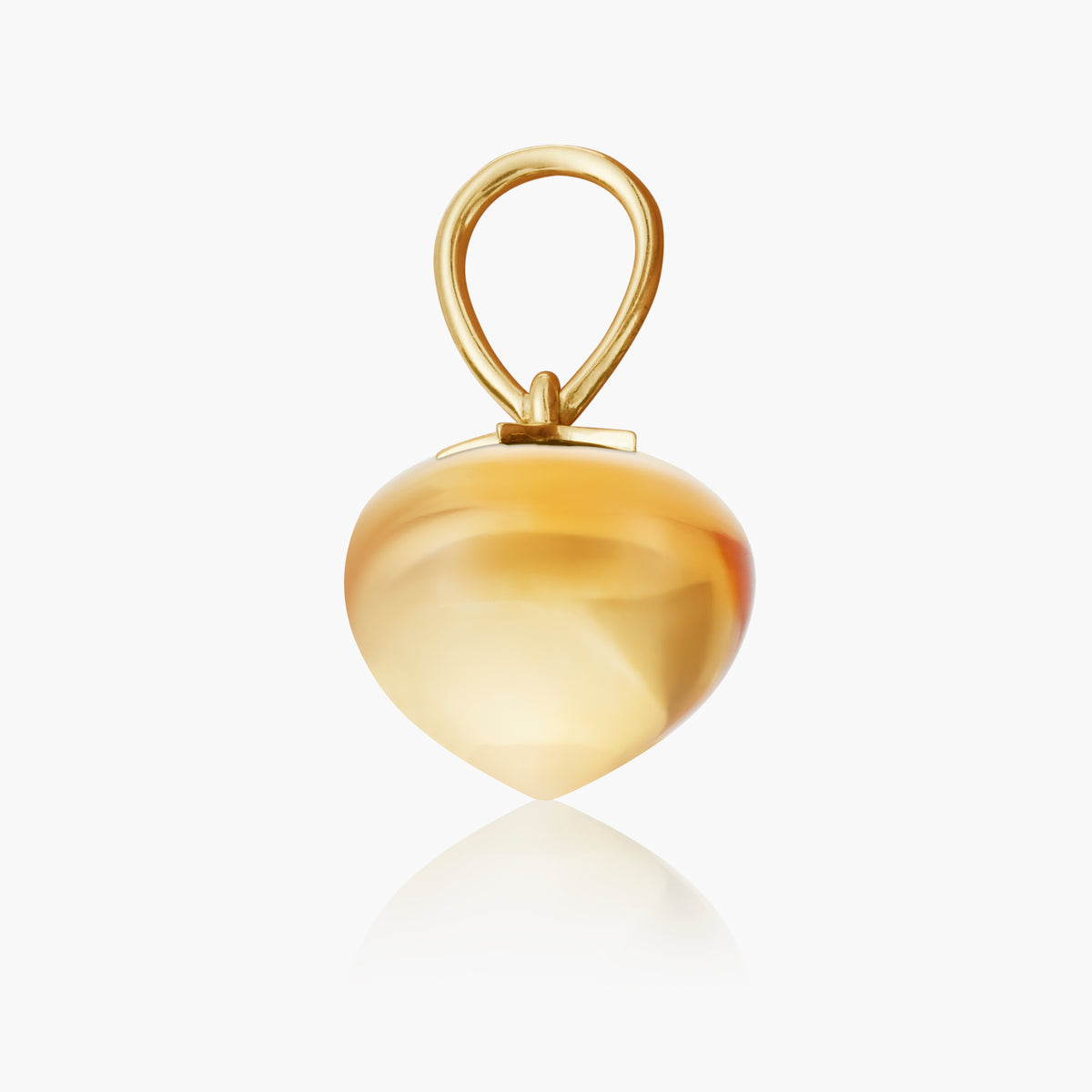 Citrine Soul Drop pendant in 14ct yellow gold, Large
