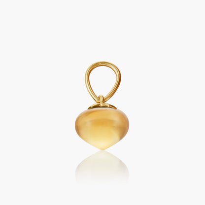 Citrine Soul Drop pendant in 14ct yellow gold, Small