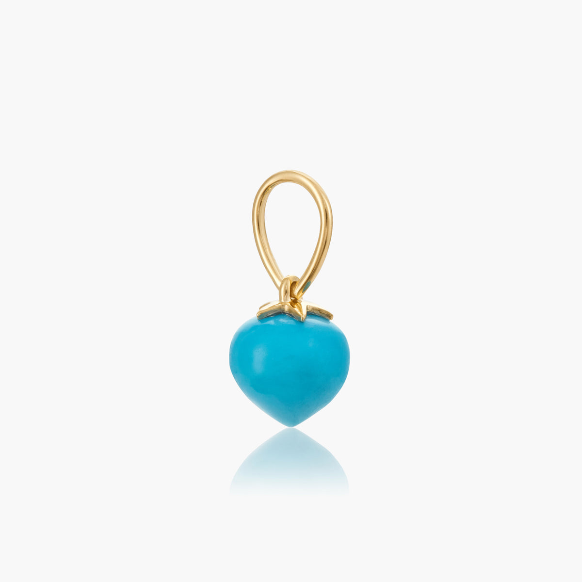 Turquoise Soul Drop pendant in 14ct yellow gold, Small