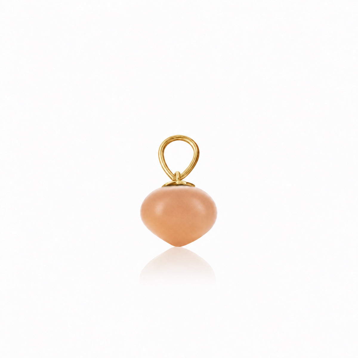 Blush Moonstone Soul Drop pendant in 14ct yellow gold, Small