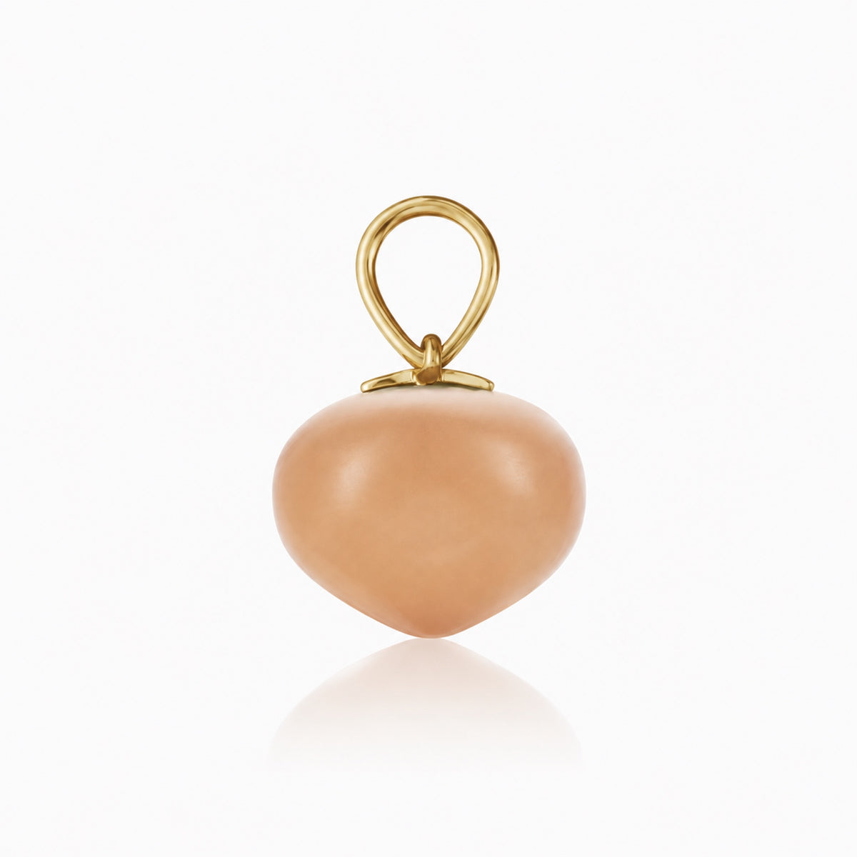 Blush Moonstone Soul Drop pendant in 14ct yellow gold, Medium