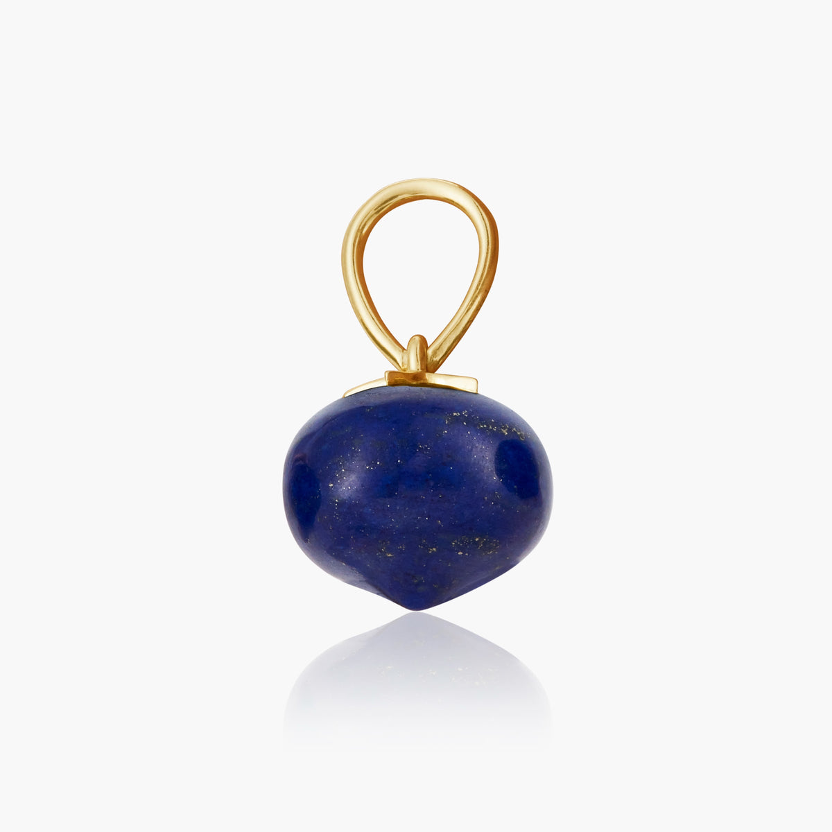 Lapis Lazuli Soul Drop pendants in 14ct yellow gold, Medium