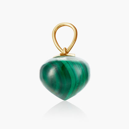 Malachite Soul Drop pendants in 14ct yellow gold, Large