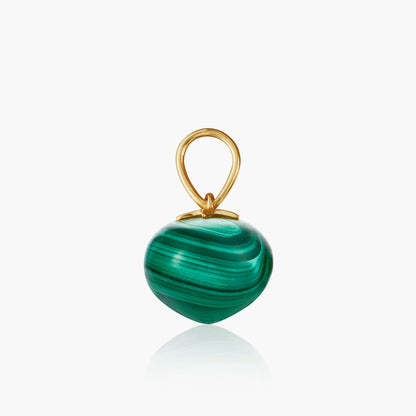 Malachite Soul Drop pendants in 14ct yellow gold, Medium