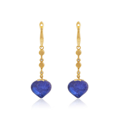 Magic Wish 18ct Yellow Gold, Diamond & Tanzanite Medium Drop Earrings