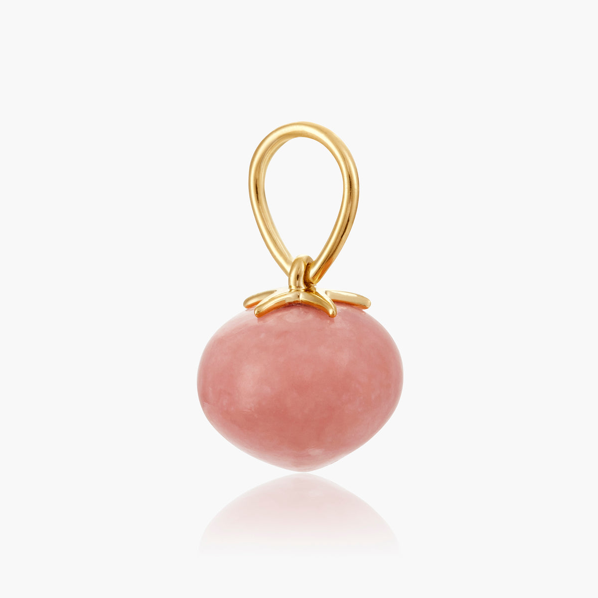 Soul Candy Pink Opal Soul Drop pendant in 14ct yellow gold, medium size, supplied original photograph
