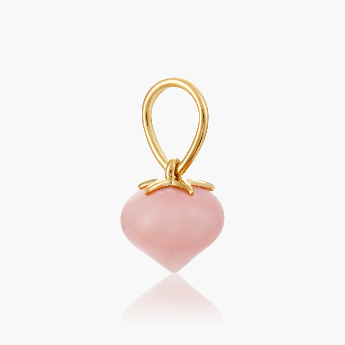 Soul Candy Pink Opal Soul Drop pendant in 14ct yellow gold, small size, supplied original photograph