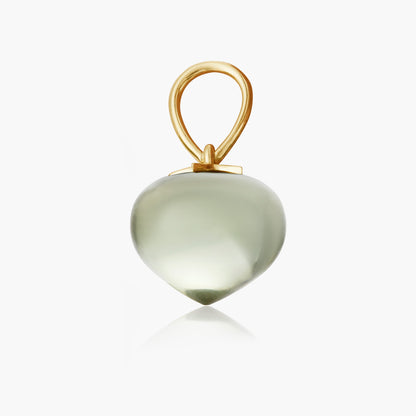 Prasiolite Soul Drop pendants in 14ct yellow gold, Large