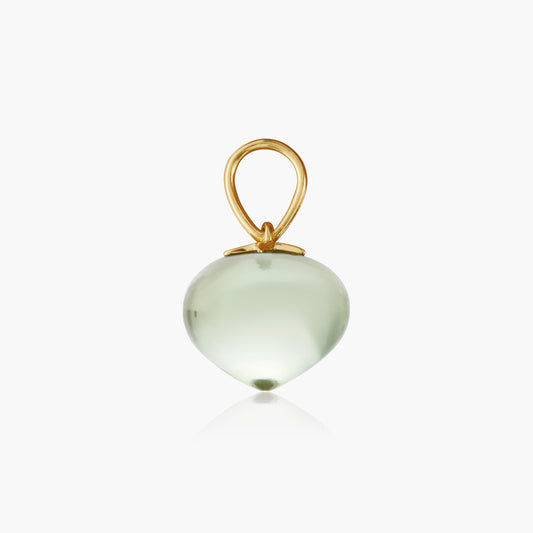 Prasiolite Soul Drop pendants in 14ct yellow gold, Medium
