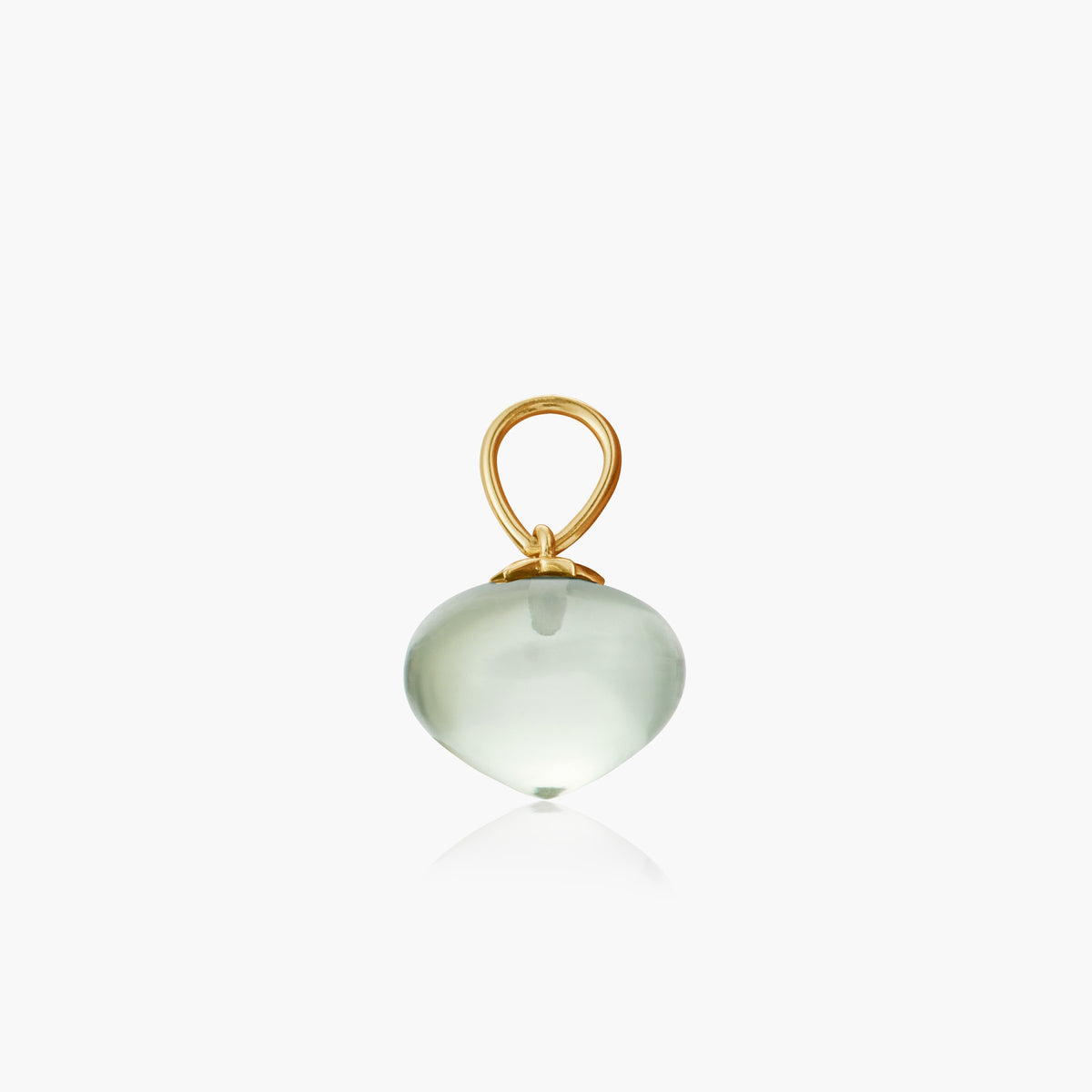 Prasiolite Soul Drop pendants in 14ct yellow gold, Small