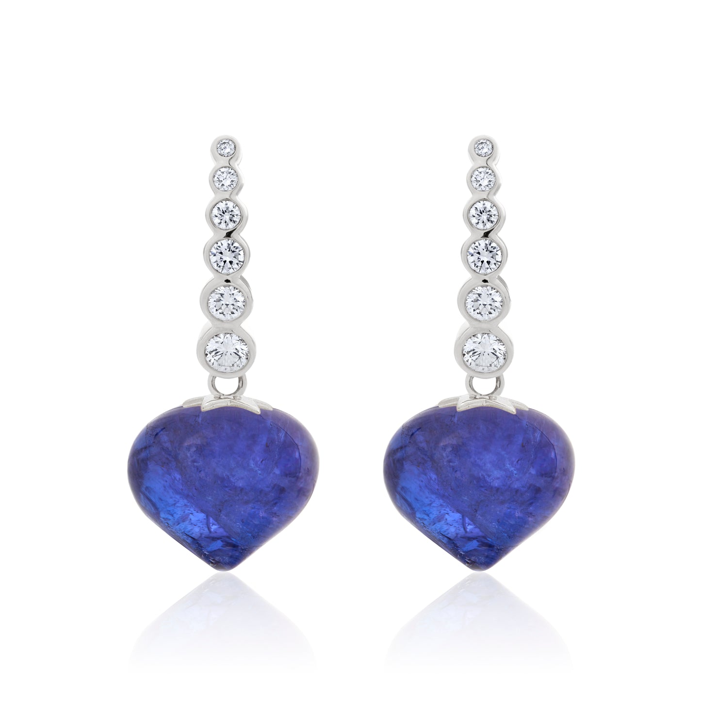 Magic Wish 18ct White Gold, Diamond & Tanzanite Short Drop Earrings