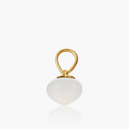 White Moonstone Soul Drop pendants in 14ct yellow gold, Small