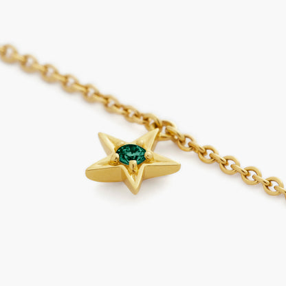 Guiding Star 18ct Yellow Gold & Emerald Bracelet