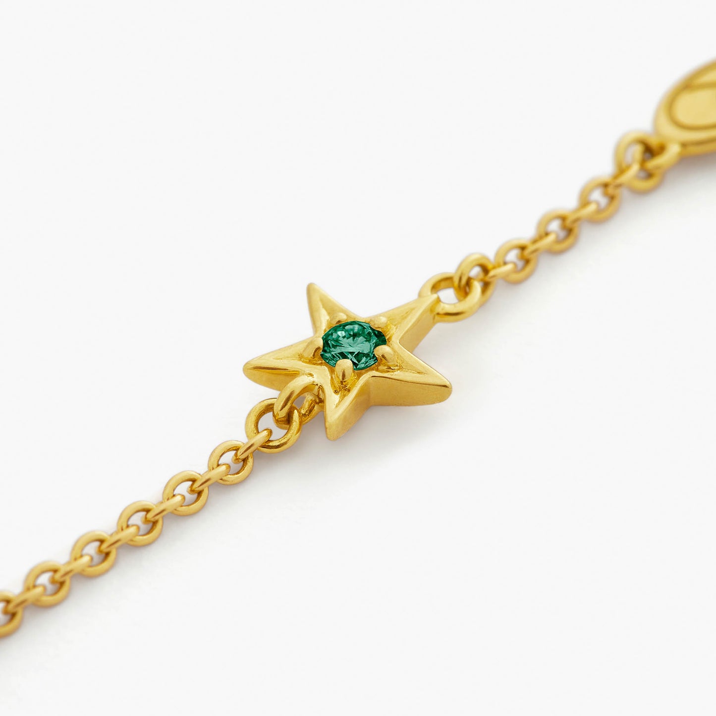 Guiding Star 18ct Yellow Gold & Emerald Bracelet