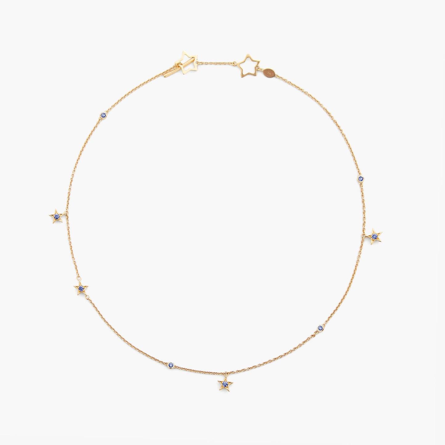 Guiding Star 18ct Yellow Gold & Sapphire Necklace, 40cm
