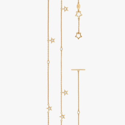 Guiding Star 18ct Yellow Gold & Diamond Necklace 40cm