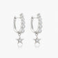 Guiding Star Small Drop 18ct White Gold & Diamond Earrings