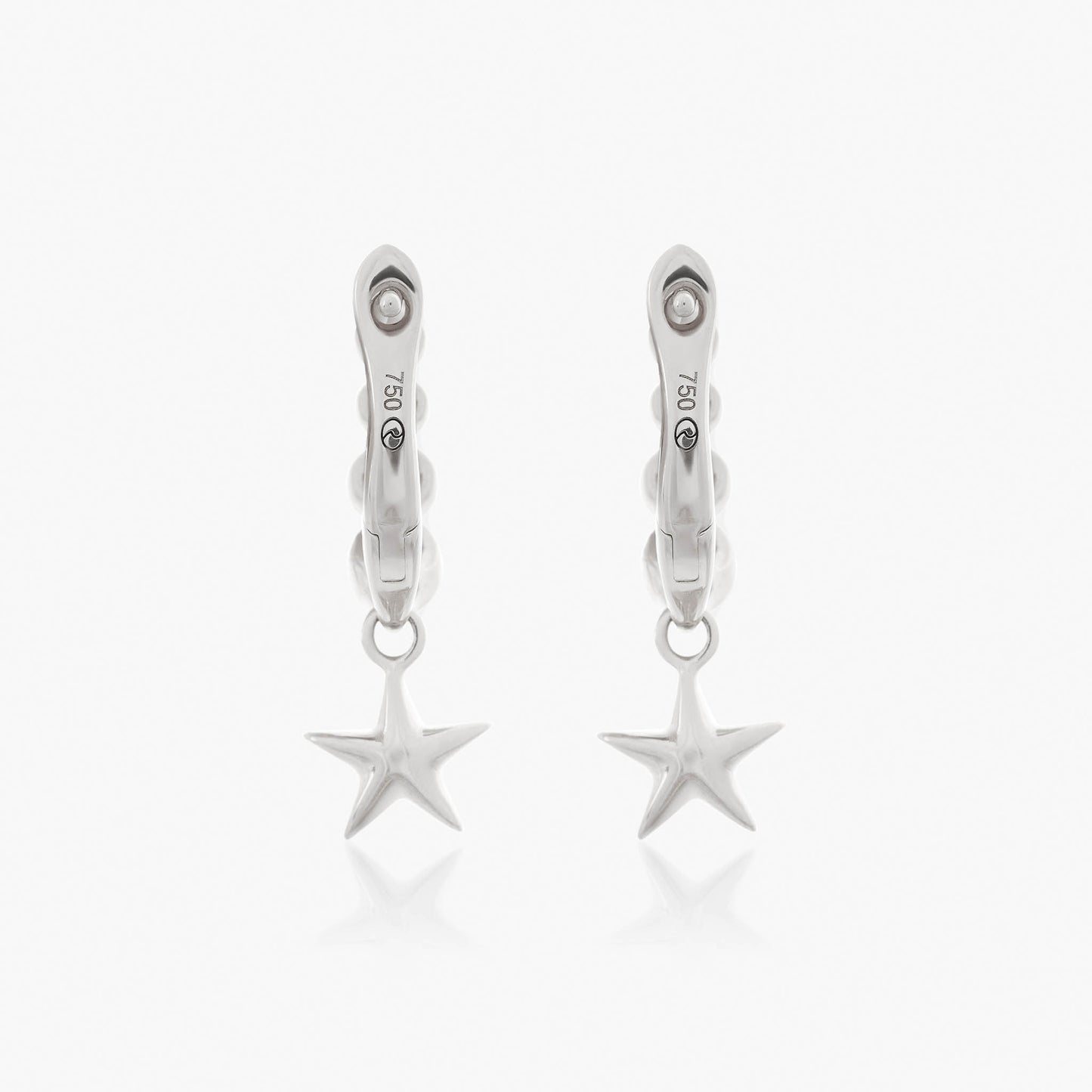 Guiding Star Small Drop 18ct White Gold & Diamond Earrings