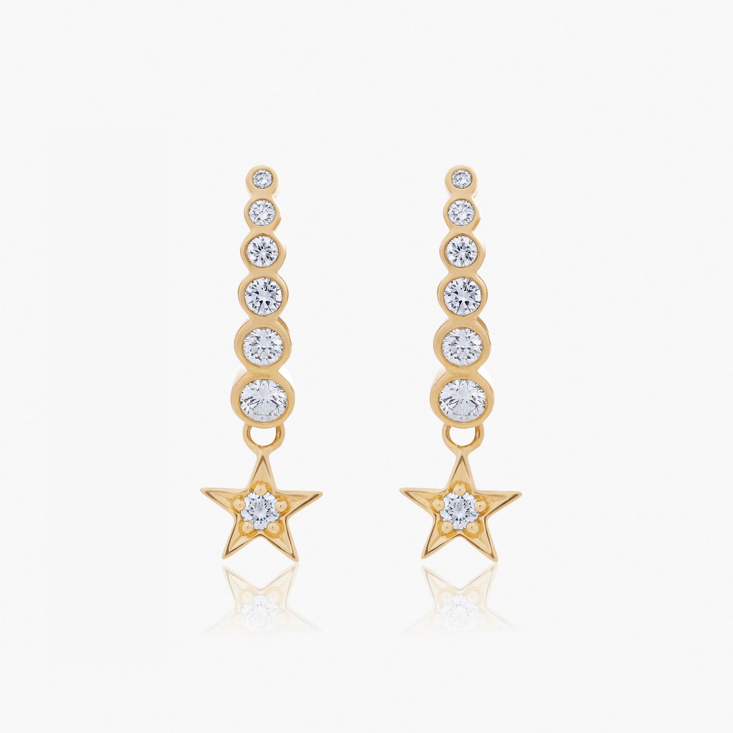 Guiding Star 18ct Yellow Gold & Diamond Earrings