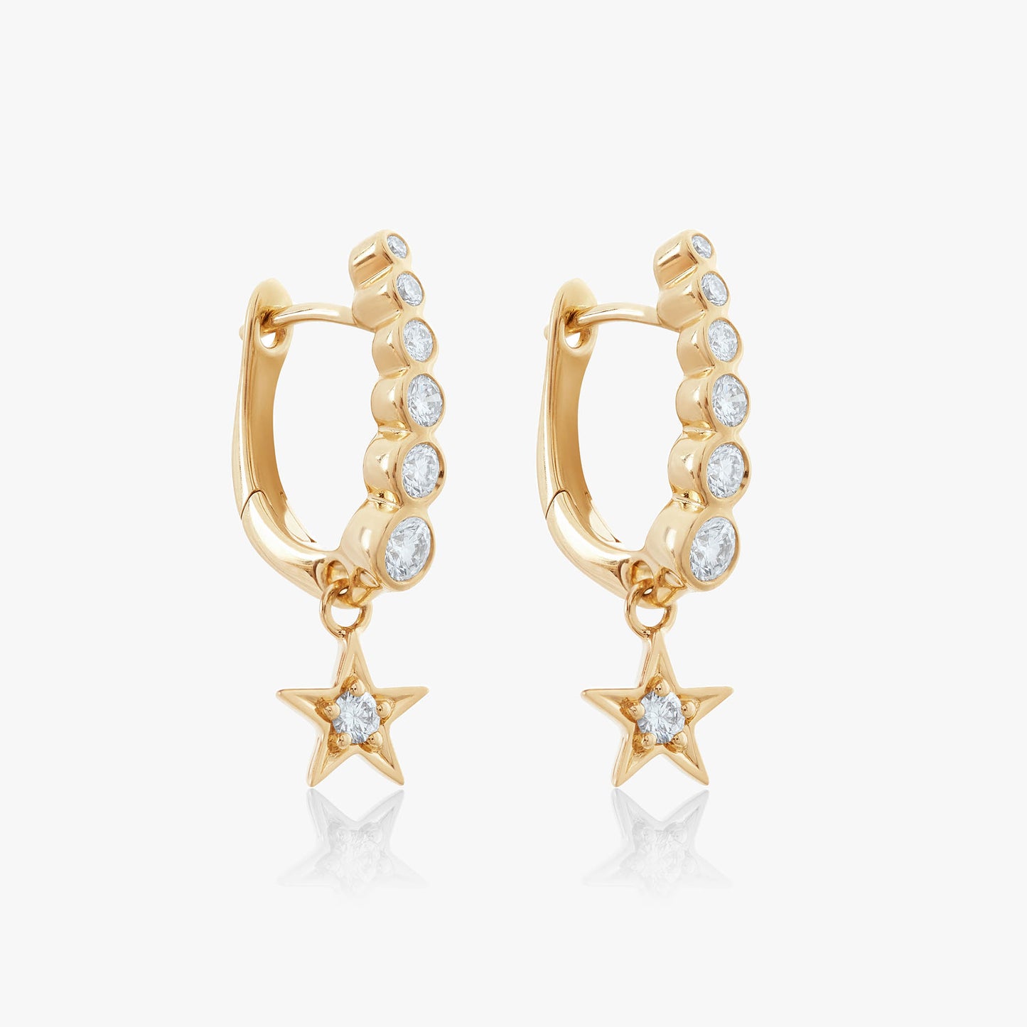 Guiding Star 18ct Yellow Gold & Diamond Earrings
