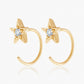 Guiding Star 18ct Yellow Gold & Diamond Small Hoop Earrings (Pair)