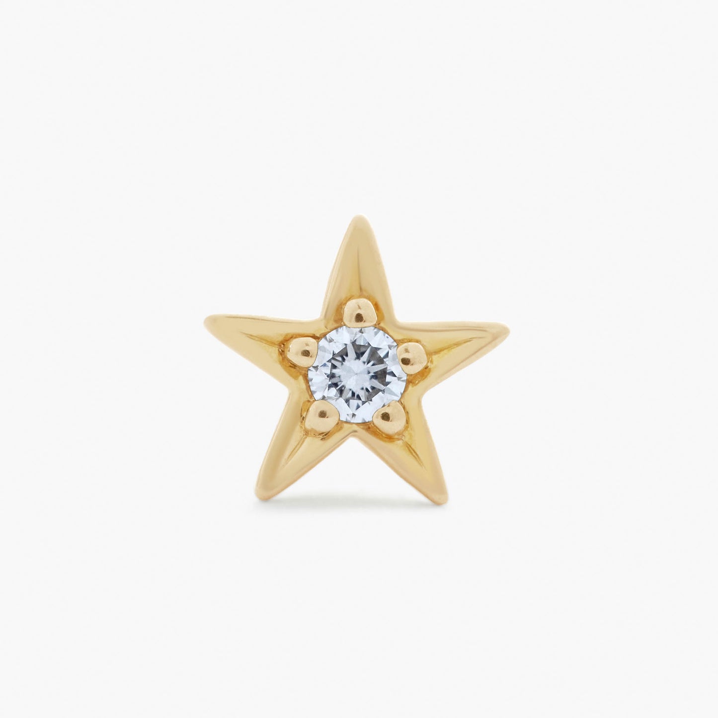 Guiding Star 18ct Yellow Gold & Diamond Stud Earring (Single)