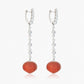 Magic Wish 18ct White Gold, Diamond & Carnelian Drop Earrings