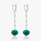 Magic Wish 18ct White Gold, Diamond & Malachite Drop Earrings