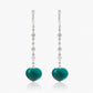 Magic Wish 18ct White Gold, Diamond & Malachite Drop Earrings