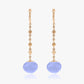 Magic Wish 18ct Yellow Gold, Diamond & Blue Chalcedony Drop Earrings