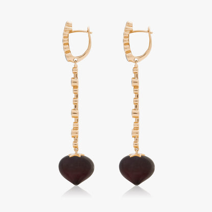 Magic Wish 18ct Yellow Gold, Diamond & Onyx Long Drop Earrings