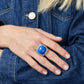 Magic Wish 18ct Yellow Gold, Cornflour Blue Sapphire & Lapis Ring