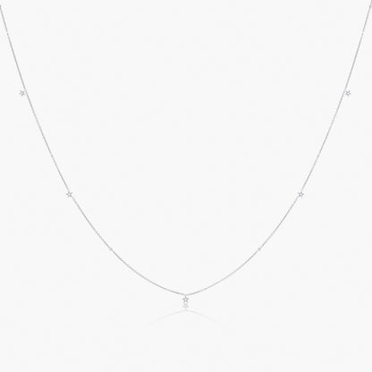 Guiding Star 18ct White Gold & Diamond Necklace, 105cm