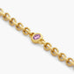 Guiding Star 18ct Yellow Gold & Pink Sapphire Necklace, 105cm