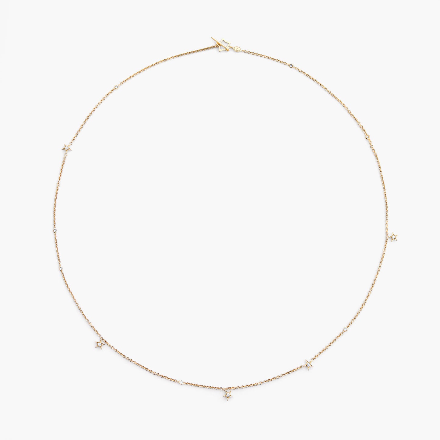 Guiding Star 18ct Yellow Gold & Diamond Necklace, 70cm
