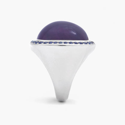 Magic Wish 18ct White Gold, Cornflour Blue Sapphire & Amethyst Ring