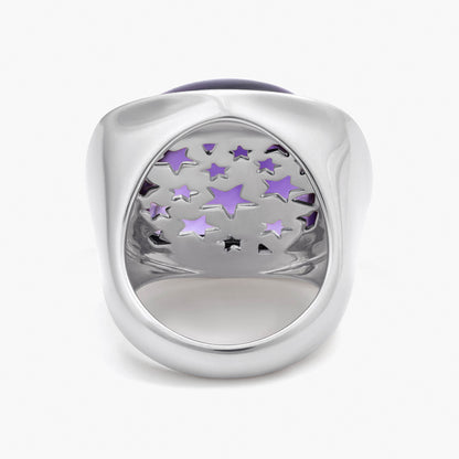 Magic Wish 18ct White Gold, Cornflour Blue Sapphire & Amethyst Ring