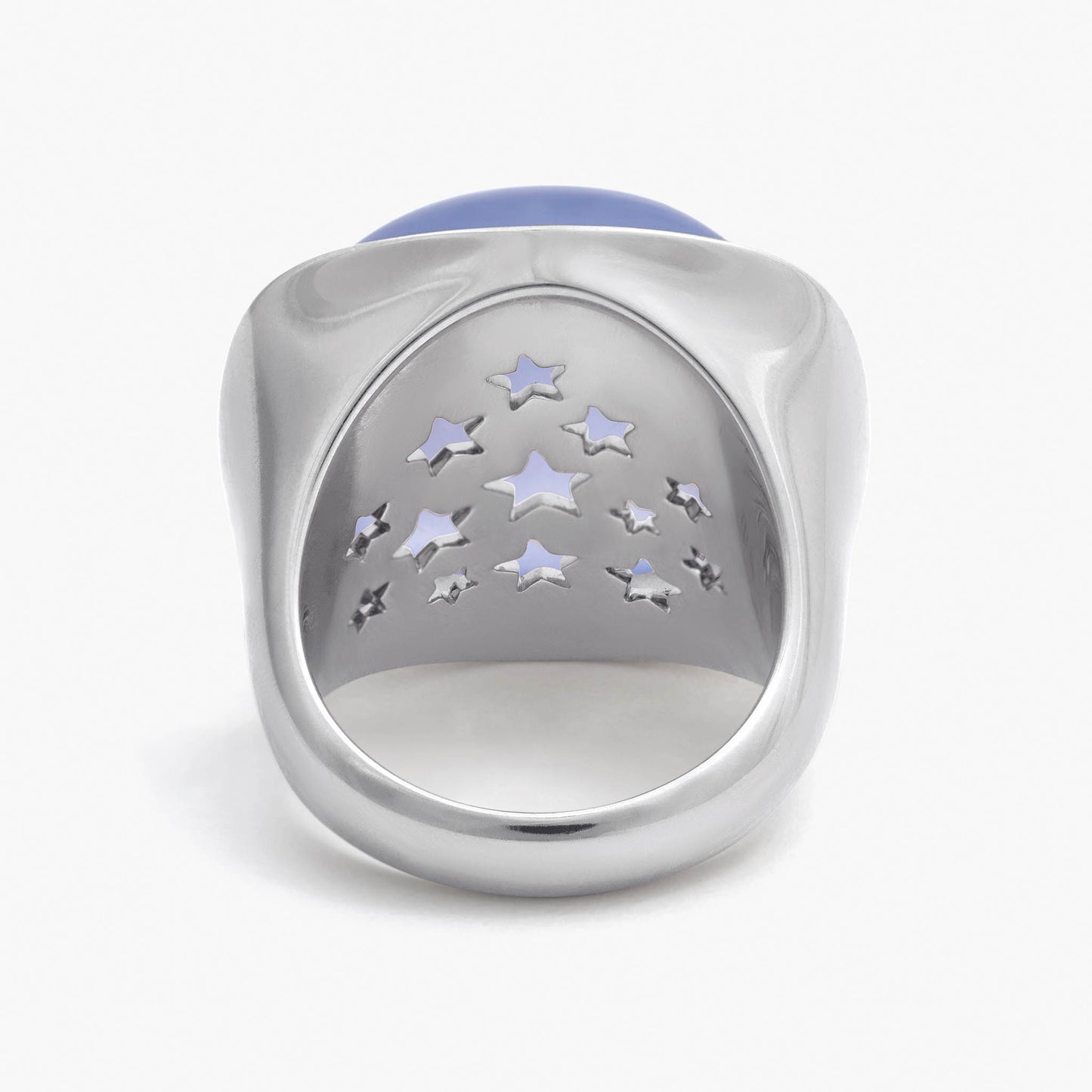 Magic Wish 18ct White Gold, Purple Sapphire & Blue Chalcedony Ring