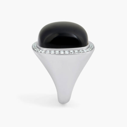 Magic Wish 18ct White Gold, Diamond & Onyx Ring