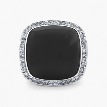 Magic Wish 18ct White Gold, Diamond & Onyx Ring