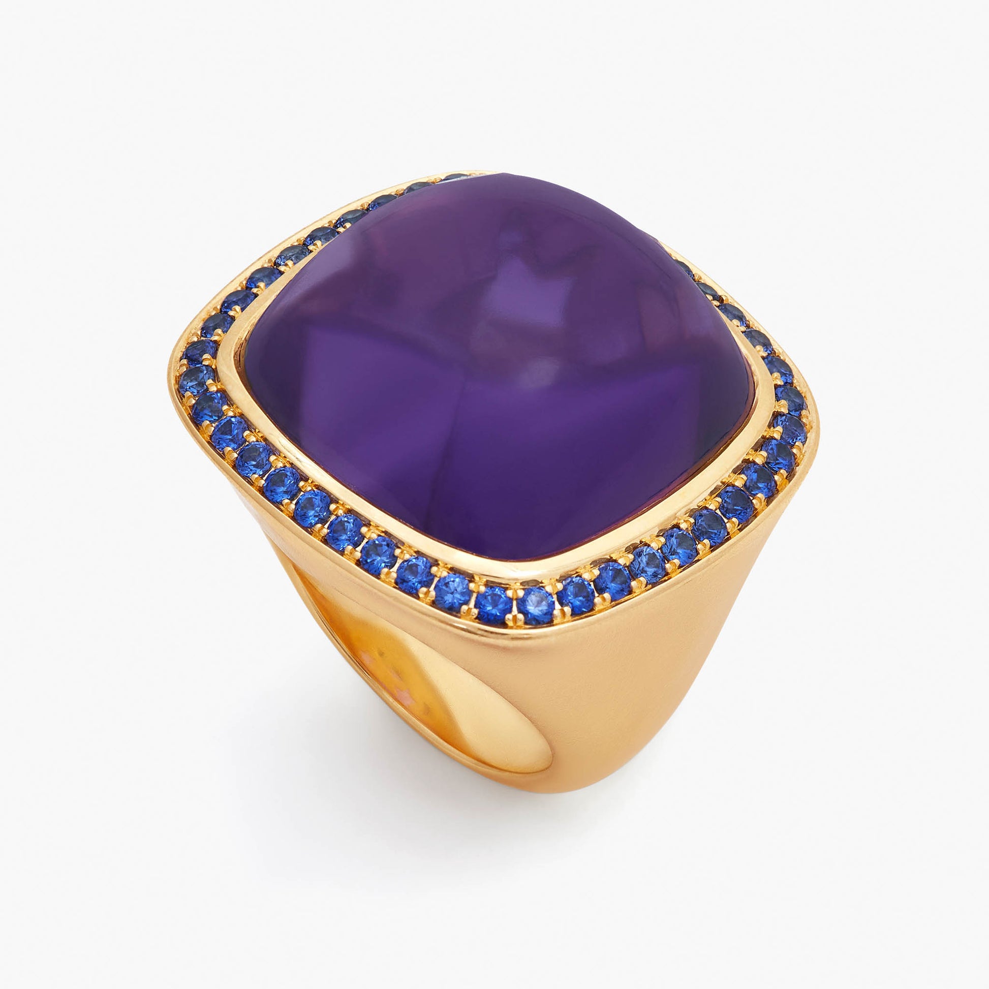 Magic Wish 18ct Yellow Gold, Cornflour Blue Sapphire Amethyst