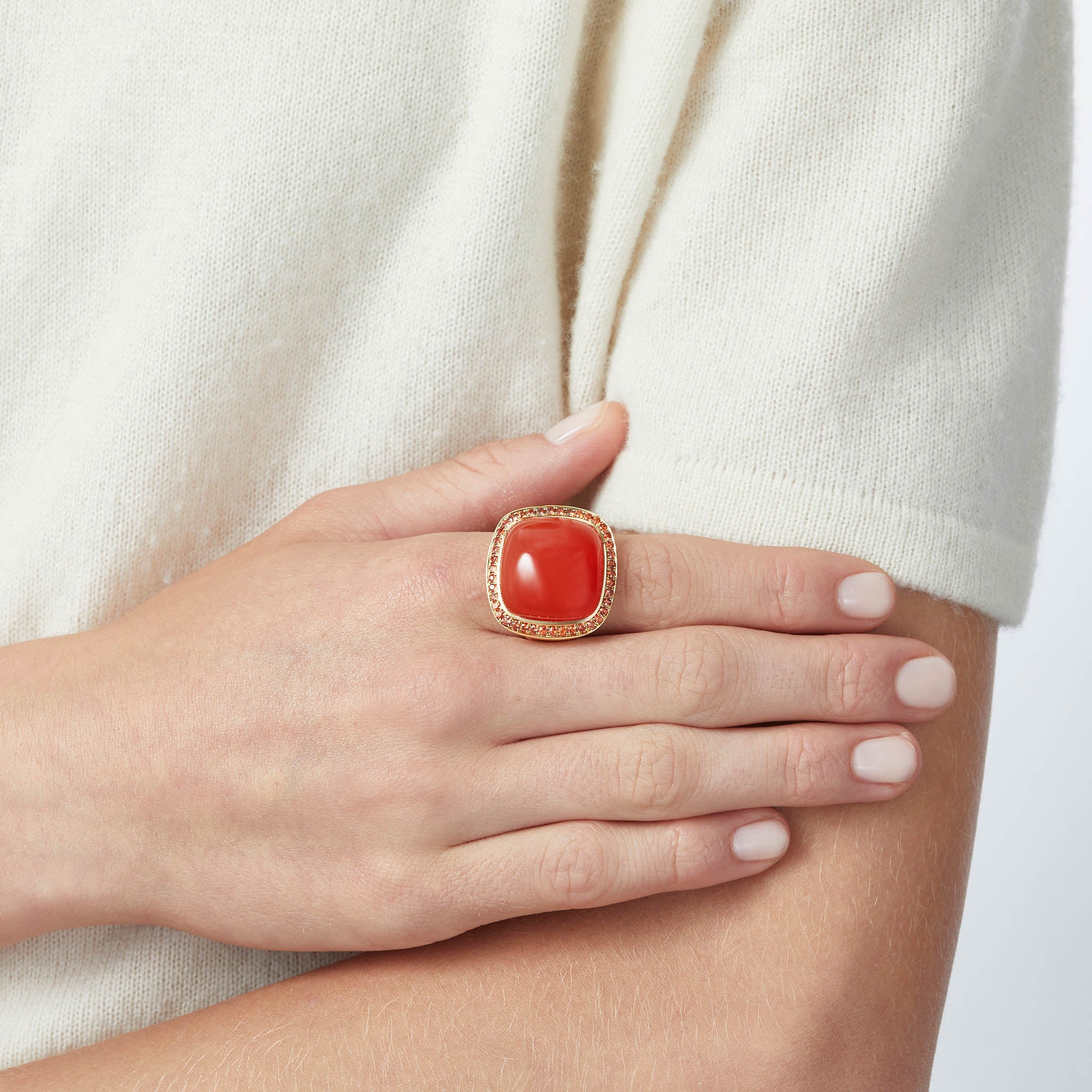 White gold carnelian deals ring