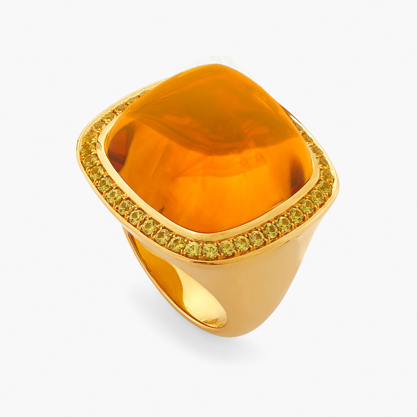 Magic Wish 18ct Yellow Gold, Yellow Sapphires & Madeira Citrine Ring